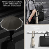 Parapluie Parapluie 10 baleines 105x67cm avec surface élargie et épaissie résistant à la pluie et aux UV solide et durable Blanc