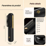 Brosse lissante pour cheveux sans fil céramiques mch 7,4w 2000mah 4 niveaux température réglables lisseur cheveux fers à lisser