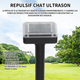 Repulsif chat ultrason 1.2V 600mAh répulsif chat exterieu repulsif chat solaire répulsif d'oiseaux répulsif chat ultrason exterieur