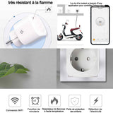 Prise intelligente 4 pcs 60 Hz fréquence nominale prise intelligente Wifi prise connectée Wifi compatible détection télécommande