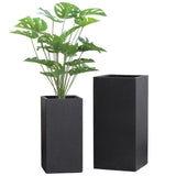 Pot de fleur 22 cm x 22 cm x 45 cm design moderne matériau de qualité supérieure vertical pot carré  adapté pour balcon exterieur