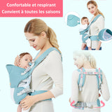 Porte bébé ergonomique ajustable et confortable pour les bébés et les enfants de 3 à 48 mois 3.5 à 30 kg 4 en 1 facile à porter