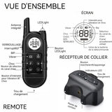 ollier anti aboiement chien avec télécommande lot de 2 rechargeable étanche 3 modes réglables collier anti aboiement pour chiens