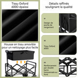 hariot grande capacité de 120L capacité charge 120kg châssis tout acier Barre de traction télescopique rangement pliable camping