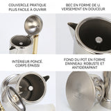 afetière moka 200ml cafetière moka en acier inoxydable équipement fabrication café pour 4 personnes cafetière portative pot moka