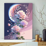Peinture de diamant DIY plein diamant fait main cristal simple pâte peinture rose point de croix peinture de diamant artisanat