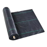 Toile de Paillage tissu imperméable résistant à l'herbe pour verger de jardin 3x100m PP tissu résistant à l'herbe polyvalent noir