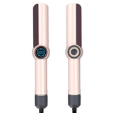 Lisseur Cheveux 2-en-1 multi-températures sélectionnables Fer a Boucler à chauffage rapide portable Boucleur avec grand écran LCD