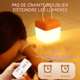 Veilleuse INN® 3 couleurs gradation 5 heures d'utilisation continue 1200mAh Lampe télécommandée rechargeable Minuterie désactivée
