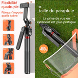 Perche à selfie 220cm extension perche à selfie trépied avec 2 types de télécommande bluetooth support stabilisateur en alliage
