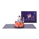 arte de voeux 20x14,5cm exploration spatiale astronaute Univers stéréoscopique 3D carte de vœux souvenir message carte postale