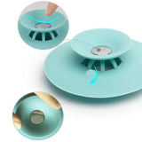 Bouchon de vidange de sol à poussoir couvercle de vidange de filtre d'évier anti-colmatage en silicone éviter le colmatage vert