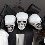 Guirlande de roses squelettes 35*35*10cm Crâne simulé guirlande de porte suspendue Convient pour la décoration d'Halloween