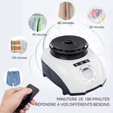 Sèche-linge électrique 900w 22,5x22,5x17cm PTC 5 niveaux minuterie et étanche fonction sèche-linge pratique avec télécommande