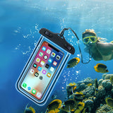 Sacoche étanche pour téléphone portable Étui transparent pour smartphone étanche pour camping Arrosage Kayak Pêche Rafting
