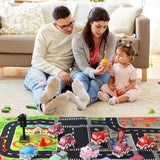 Coffret de voitures jouets Ensemble de 22 pièces Stockable  pour enfants Grandes Plastique Modèle de véhicule d'ingénierie