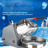 Broyeur à glace 2L machine à smoothie domestique et commerciale brise-glace à double lame 250W machine smoothie haute puissance