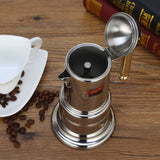 Cafetière en acier inoxydable 10*21cm Triple pression de filtration fine Facile à nettoyer Bec en forme de U Robuste et antidérapant