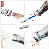 oupe-ongles 2PCS grande ouverture pointu acier inoxydable outils de manucure facile à transporter manucure facile ciseaux ongles