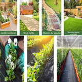 Geotextile 3x25m tissu de toile de paillage noire bache anti mauvaise herbe lutte antiparasitaire convient aux fermes de jardin