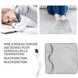 Chauffe-pieds intelligent 40 x 40 cm Cristal ultra-doux 50 W 6 températures réglables Verrouillage à 360 degrés Sûr et confortable