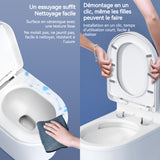 Abattant WC 42x33.5cm Matériau PP  Accessoires pour toilettes  Renforts anti-casse Couvercle à fermeture lente et silencieuse