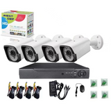 Caméra 4 PCS 4k HD 5mp exterieure étanche caméra surveillance filaire surveillance exterieur détection humaine vision nocturne