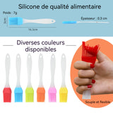 Pinceau cuisine silicone alimentaire 6 PCS résistance aux hautes températures sans perte de poils brosse à huile pour barbecue