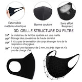 Masque facial 3D stéréoscopique 30x13cm Coton glacé Masque Decoratif Bibelot réutilisable Respirant Objet De Decoration lavable