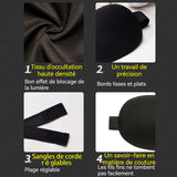 Masque de nuit 3D 23,5x9cm avec mousse à mémoire forme ergonomie anti-lumière masques de sommeil cache yeux masque pour les yeux