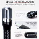 Tondeuse cheveux 2 en 1 3W USB 500mAh tondeuse professionnelle sans fil pour pointes fourchues sèches, abîmées et cassantes noir