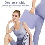 Tapis de Yoga Pliable FitnessMat 183x61cm Voyage Tapis de Yoga Antidérapant et épais Pilates Tapis de Gymnastique Sportive Violet