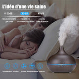 Humidificateur d'air 400 ml 16,5x15cm LED veilleuse 7 couleurs réglage de la minuterie aroma lamp 3d fireworks diffuseur d'arômes