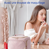 Trousse de toilette rose grande capacité étanche trousse à cosmétiques séparation sèche et humide travel toiletry bag portable