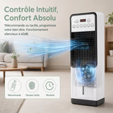 Rafraîchisseur d’air - Hugfree - 3 en 1 1800w vent froid/chauffage/purifier Ventilateur à eau l'air avec télécommande chauffage
