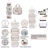 Trousse de toilette 26x14x19cm matière sergé convient pour les voyages la salle de sport le camping l'usage familial sac de toilette