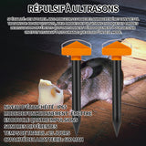 Répulsif 600mAh répulsif  à ultrasons solaire IP65 waterproof groundhog repellent dissuade taupes gaufres les serpents les rats