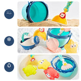 Ensemble de jouets de plage en caoutchouc souple d'été jouets de bain pour enfants non déformables jouets de plage