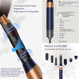 Thermal brush 1200W peigne à air chaud multifonctionnel électrique 7 en 1 avec 3 modes de vitesse du vent et 3 modes de température