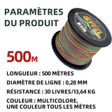 Fil de peche 500 m 30 lb 0.28 mm ligne de pecheligne de peche multi couleur ligne de pêche tressée ultra sensible lancer maximum