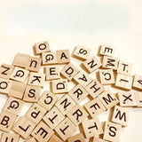 Bois 26 lettres copeaux de bois bricolage orthographe anglaise blocs d'alphabétisation blocs de bois lettre anglaise