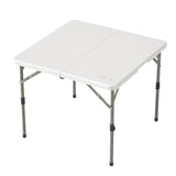 Table pliante 86*86*74 cm carrée table pliante interieur Compact et portable table pliante camping extérieur et intérieur blanche
