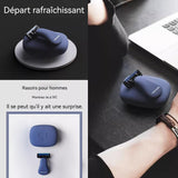 Mini rasoir manuel homme 2 en 1 portable sensation mate avec boîte de rangement réutilisable rasoir pour voyage lame à 5 couches