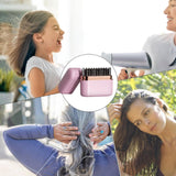 Brosse lissante pour cheveux sans fil 2000mah type-c lcd rose 3 niveaux de réglage conception anti-brûlure pour curling et lissage