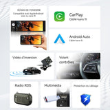 Caméra de recul 3 en 1 1280x480px radar recul intelligent sans percer trous d'alarme d'image radar de caméra lecteur MP5 navigateur