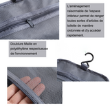 Trousse de toilette 4,55L 25x14x13cm trousse de toilette de voyage d'affaires sac de rangement portable de grande capacité noir