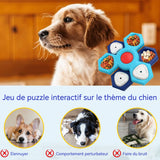 Gamelle anti glouton puzzle dog toy double couche slow feeder dog bowl gamelle chien jouets interactifs jouets plateau tournant