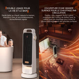 Radiateur soufflant 220v 48,5x18,5cm intelligent thermostat 3-speed réglage chauffage d'appoint 1,5m câble chaufferette electrique