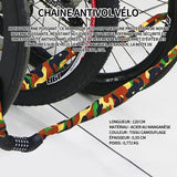 Antivol velo 0.55x120cm sécurité combinaison de chiffres cadenas pour vélo moto enfant adultes chaîne antivol vélo antivol de vélo