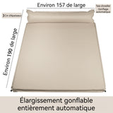 Matelas gonflable 190x157x3cm étanche matelas de camping autogonflant tapis de camping gonflable pour tent matelas autogonflant